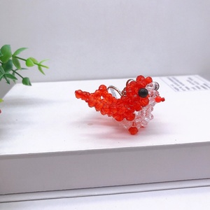 Llaveros al por mayor de cuentas de plástico multicolor, llaveros de coche personalizables con cuentas acrílicas transparentes de dibujos animados, dijes de bolso hechos a mano, llaveros de pájaros bonitos - Product Image 5