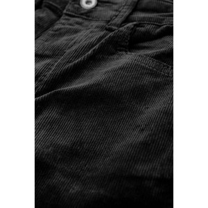 Pantaloni a Zampa in Velluto a Coste Nero con Stampa Leopardata sul Fondo - Product Image 1