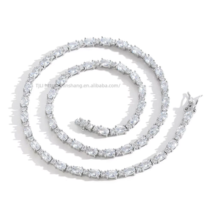 Chaîne Tennis Mix & Match Couleurs, Bijoux Hip Hop en Cuivre et Zirconium, Collier Tennis Mix & Match pour Femme, Mode Tanjing - Product Image 4