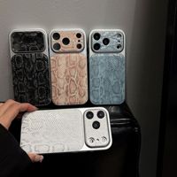 Coque de téléphone antichoc en TPU et acrylique avec fenêtre large à motif animalier pour iPhone 17 Pro, 16 Pro Max, 15 Pro Max