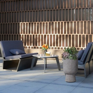 Pots en béton renforcé de <span class=keywords><strong>fibre</strong></span> de verre de couleur rouge brunâtre, revêtus d'époxy, décoratifs pour jardin extérieur, durables, pour plantes et fleurs - Product Image 6