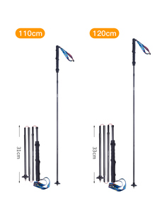 <span class=keywords><strong>Bastones</strong></span> de <span class=keywords><strong>Trekking</strong></span> Plegables de Fibra de Carbono, Ligeros, para Senderismo, Montañismo, Correr y Caminar, con Cordón de Ajuste - Product Image 4
