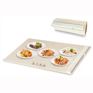 Electric Warming Tray With Temperature Flexible Food Warmer Hot Plate Placemat Foldable Silicone Electric Warming Mat For Food