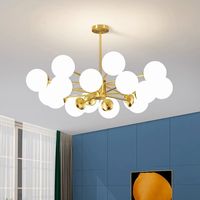 Lampe suspendue moléculaire nordique en forme de haricot magique, éclairage LED moderne pour salon, salle à manger, chambre à coucher, décoration de maison populaire