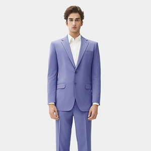 Completo Formale <span class=keywords><strong>da</strong></span> Uomo di Alta Gamma su Misura, 100% Lana Pura con Tecnica di Fusione, Abito <span class=keywords><strong>Blu</strong></span> a Due Pezzi per Matrimoni - Product Image 3