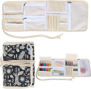 Ganchos <span class=keywords><strong>de</strong></span> <span class=keywords><strong>ganchillo</strong></span> <span class=keywords><strong>de</strong></span> lona rollo organizador con cremallera Web bolsillos para varias agujas <span class=keywords><strong>de</strong></span> <span class=keywords><strong>ganchillo</strong></span> y <span class=keywords><strong>punto</strong></span> tejer - Product Image 6