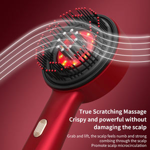 Vibrierender Kopfmassagekamm, Elektrische Kopfhautmassagebürste für Haarwachstum, Ionen-Kamm mit Ätherischem Öl, Kopfhaut-Massagekamm - Product Image 5