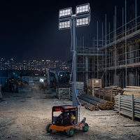 Tour d'éclairage mobile LED pour remorques, 5m, 7m, 9m, avec générateur diesel ou essence, tour d'éclairage industrielle