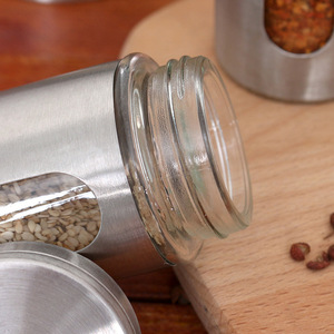 Wholesale New Kitchen <b>Spice</b> <b>Jar</b> Seasoning Box Storage Bottle <b>Jars</b> Transparent Salt and Pepper Cumin Powder Tools - Product Image 6