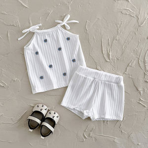 Set Pakaian Kasual Nyaman Musim Panas 2025 untuk Wanita dan Bayi/Balita Lengan Pendek Bermotif-Populer - Product Image 2