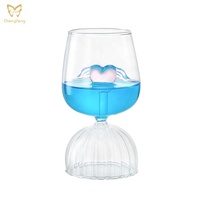 Verre à vin bohème avec fleur de rose 3D, ensemble de verres à champagne pour mariage, anniversaire, fête