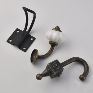 <b>Wall</b> <b>Hooks</b> Zinc Alloy Cast Iron Antique Bronze Wardrobe <b>Wall</b> Mounted Clothing <b>Hook</b> Easy Install - Product Image 1