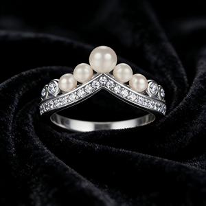 Factory Wholesale Fine Jewelry Custom 0.5ct Zircon Pear Cut Rhodium Plated 925 Sterling <b>Silver</b> <b>Ring</b> <b>Set</b> for Women Wedding - Product Image 5