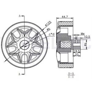 Rueda de Carga con Rodamiento de Goma Sólida, Rueda Motriz de 100 mm de Diámetro, Uso Industrial - Product Image 2