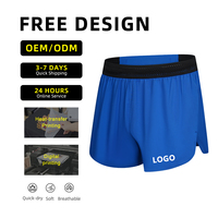 Poliéster Secado rápido Peso ligero Doble capa Deportes sin costuras Ropa atlética Entrenamiento de gimnasia Venta al por mayor Pantalones cortos para correr para hombres