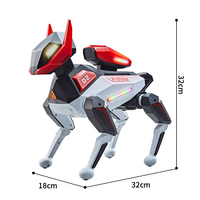 Robot chien télécommandé intelligent 2,4 GHz, jouet électronique interactif programmable avec sons et lumières pour l'éducation précoce des enfants