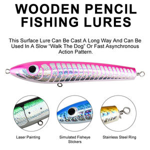 Leurres flottants en métal pour la pêche en mer et en rivière, leurres crayon de grande taille pour la pêche au thon - Product Image 5