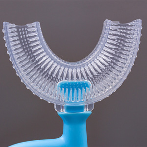 แปรงสีฟันรูปตัวยูพร้อมด้ามจับขนแปรงซิลิโคนสำหรับเด็กใช้ในบ้าน - Product Image 5