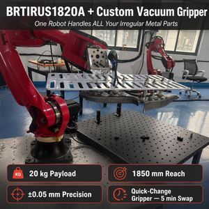 Bras robotisé industriel BRTIRUS1820A 20 kg + Embout personnalisé pour la manutention de pièces métalliques irrégulières - Product Image 3