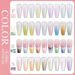 Paleta de esponjas Karroy para esmalte en gel, 12 colores, set para mezclar y crear efecto ombré, para pintar degradados, no tóxico, sin necesidad de limpiar, curado UV/LED - Product Image 5
