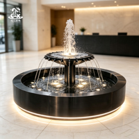 Fuente Musical Circular Personalizada de Acero Inoxidable con Chorro de Agua LED, Kit Completo para Paisajismo de Parques y Patios de Resorts