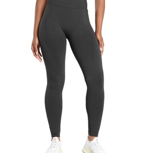 Pantalons skinny pour femmes de haute qualité avec logo personnalisable, taille haute élastique, couleur unie, leggings de sport imprimés - Product Image 5