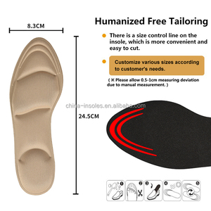 Campione gratuito personalizzato assorbimento degli urti fascite <span class=keywords><strong>plantare</strong></span> solette per scarpe soletta in schiuma di spugna 4D con tacco alto da donna - Product Image 6