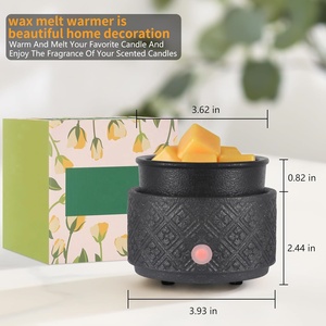 Hot Sale Popular Exquisite Matte <strong>Black</strong> Ceramic 2 in 1 Electric Scented <strong>Wax</strong> <strong>Melt</strong> Warmer for Home - Product Image 3