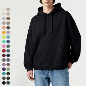 Wholesale Premium 400gsm 500gsm Sports Outfit Fleece Warm Street Fashion Lounge Wear Embroidery Blank <b>Men</b> <b>Hoodies</b> - Product Image 1