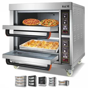 Grosir baking oven 3d-Komersial Deck Kolam Roti Kue Pemanggang Roti Baking Horno untuk Pan Listrik Gas Pizza Oven Oven Gas Harga Bakery