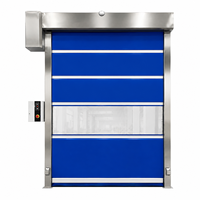 Porte roulante automatique industrielle en PVC haute vitesse avec conception anti-humidité pour entrepôts, salles blanches et ateliers en Asie du Sud-Est