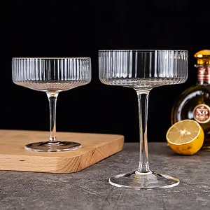 Cristal de alta calidad, vidrio sin plomo, Vintage Cocktail Coupe, Juego de vasos, artículos de bar, copa de champán, copa de Martini