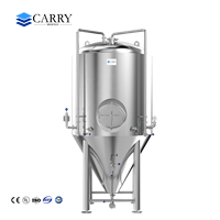 Réservoir de fermentation anaérobie en acier inoxydable 500L bière industrielle fermenteur conique fermenteur de bière Unitank