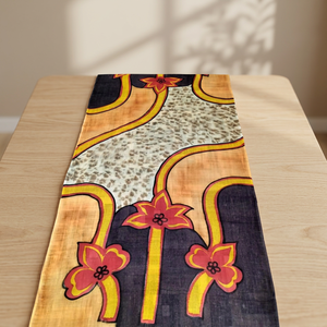 Luxurious Elegant Floral Design Pure Merino <b>Wool</b> Long Scarf Hand Drawn Printed Quick Dry Windproof Anti-Bacterial Women Indian - Product Image 2