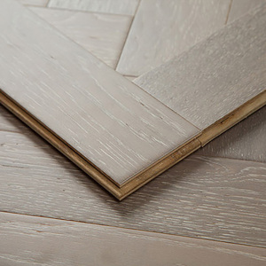 Pavimento in Parquet multistrato a 3 strati in <span class=keywords><strong>rovere</strong></span> a spina di pesce <span class=keywords><strong>grigio</strong></span> marrone per interni - Product Image 3