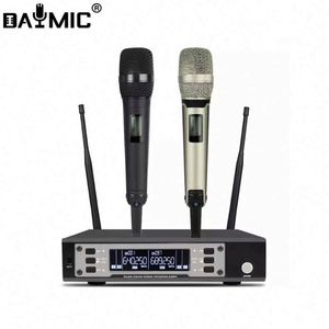 ไมโครโฟนไร้สาย UHF แบบโลหะคู่ ไดนามิก OEM ระบบไมโครโฟนไร้สาย 2 ช่องสัญญาณ ระดับมืออาชีพ - Product Image 4