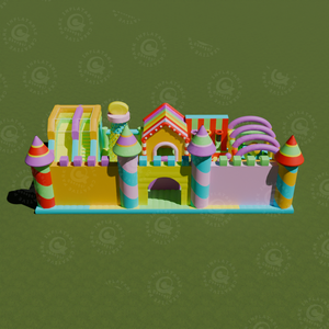 Château gonflable coloré pour parc d'attractions, aire de jeux sportive pour fêtes - Product Image 3