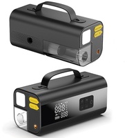 Multifunctional Jumpstarer with Tire Inflator Emergency Light 8000mAh Portable Vacuum Cleaner and Air Duster