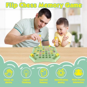 Jeu de société Montessori de mémoire et d'association, jeu de puzzle à retourner pour enfants et adultes, animaux et fruits, éducatif - Product Image 3