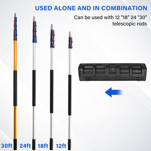 12피트 연장봉이 있는 24인치 너비의 태양광 패널 및 지붕용 눈 제거기 - Product Image 4
