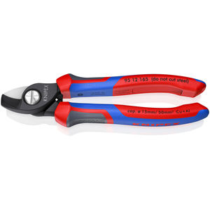 KNIPEX 95 12 165 SB กรรไกรตัดสายเคเบิลพร้อมด้ามจับแบบสบายมือ ขัดเงา 165 มม. - Product Image 1