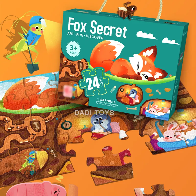 Juguetes Educati vos Günstige Kinderspiel zeug Cartoon Puzzle Bild für Kinder Lernspiel zeug mit Box Verpackung individuell bedruckt