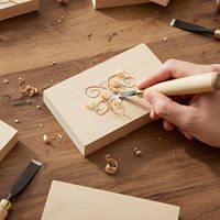 Bloc de bois de balsa brut – Épais et lisse, écologique, design moderne pour projets scolaires DIY, peignable et sculptable