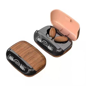 Nuevo diseño BT 5,3 M35 Tws Auriculares inalámbricos de grano de madera Auriculares Pantalla LED Sonido estéreo Auriculares <span class=keywords><strong>Audifon</strong></span> Auricular - Product Image 4