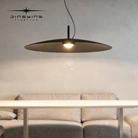 Table basse ronde en aluminium de style moderne, luminaire suspendu LED, haute luminosité, anti-éblouissement profond, adapté au salon, aux salles à manger