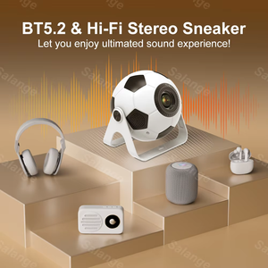 Mini Proyector LED HD Portátil con Diseño de Fútbol, Android 11, Sistema Operativo Coolita <span class=keywords><strong>TV</strong></span> Integrado y Más de 1000 Canales Gratuitos - Product Image 3