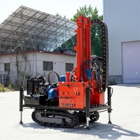 Machine de forage de puits d'eau 200m, foreuse DTH sur chenilles pour projet d'alimentation en eau potable rurale, CE ISO, directement de l'usine