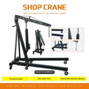 2T Durable Có Thể Gập Lại Cửa Hàng Crane Động Cơ Palăng Xe Jacks Với Trở Lại Xử Lý Trong Xây Dựng Và Tự Động Sửa Chữa - Product Image 2