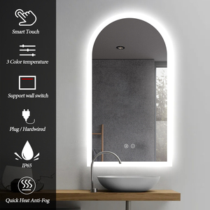 Nhà máy tùy chỉnh tường vòm gương Salon Gương Led Gương phòng tắm với defogger - Product Image 5