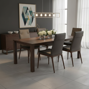 Sedia da Pranzo in Vera Pelle di Cavallo Design Nordico Minimalista Arredamento per Soggiorno e Sala da Pranzo Moderno - Product Image 2